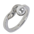 Кольцо, серебро 925, жемчуг синт,циркон 006 02 21-04136 2010 г инфо 10527r.